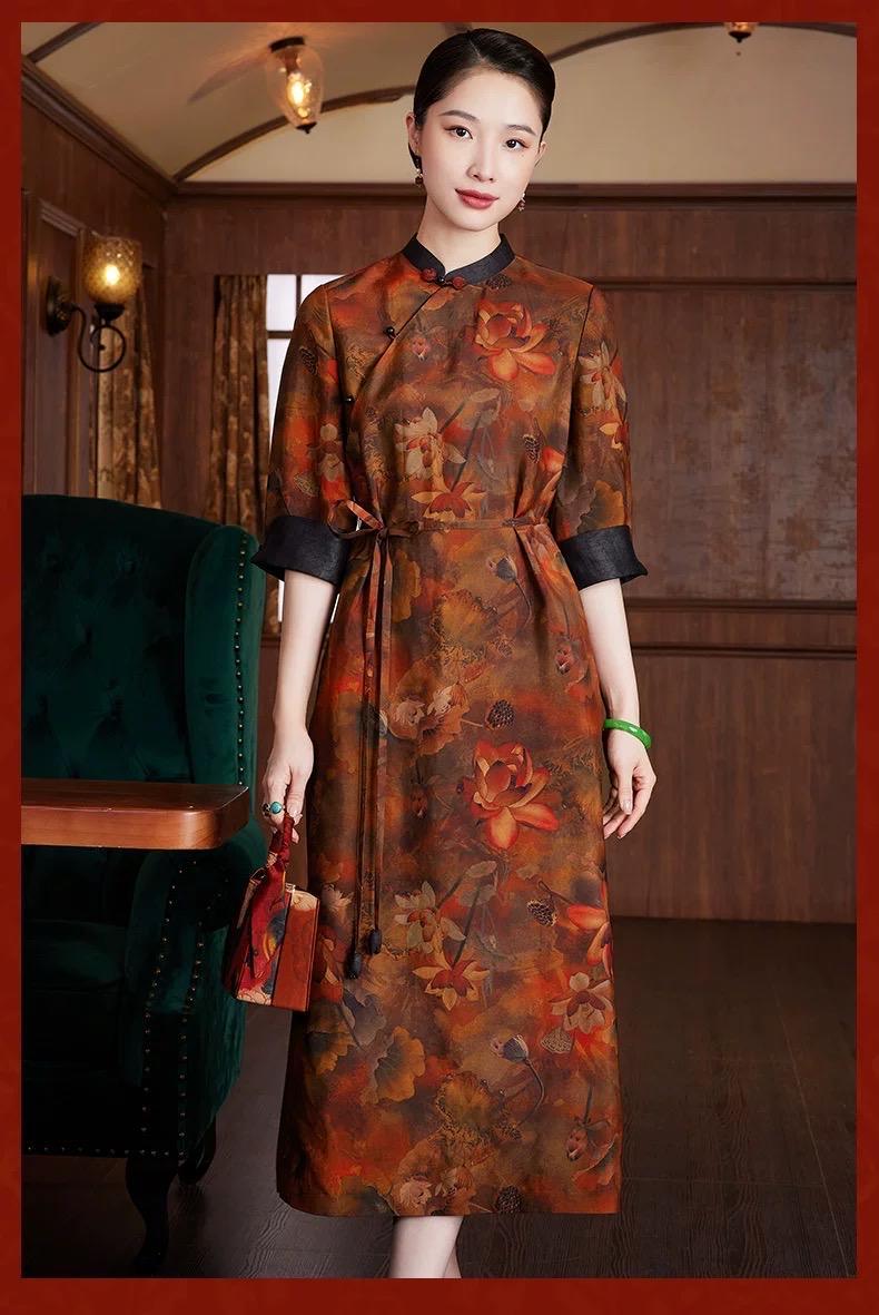 Height quality long Qipao Traditional Dress