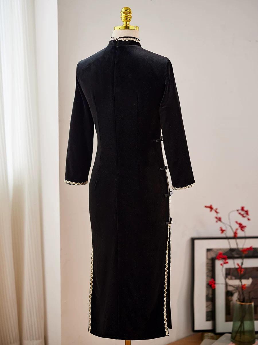 Traditional Chinese Qipao Dress Vintage Cheongsam Old Shanghai Modern Chipao