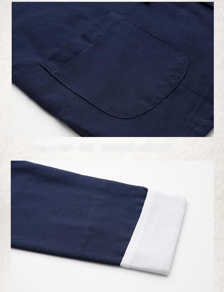 Cotton Tang Suit for Men, Three-Piece Set