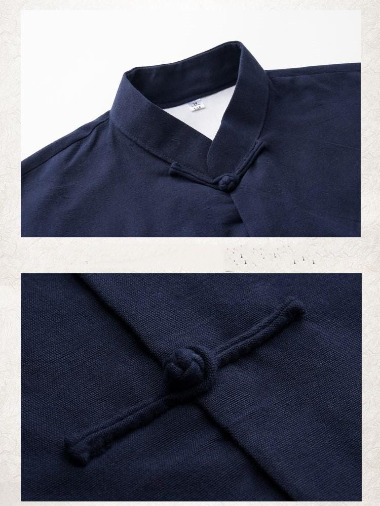 Cotton Tang Suit for Men, Three-Piece Set