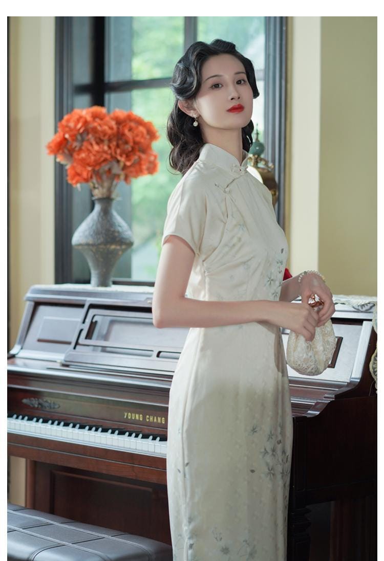 Tridational Engagement Cheongsam, One-Piece Dress Prom Dress