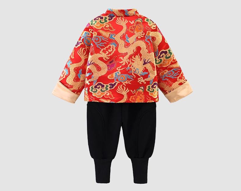 Boy's long-sleeve jacket and pants Chinese New year