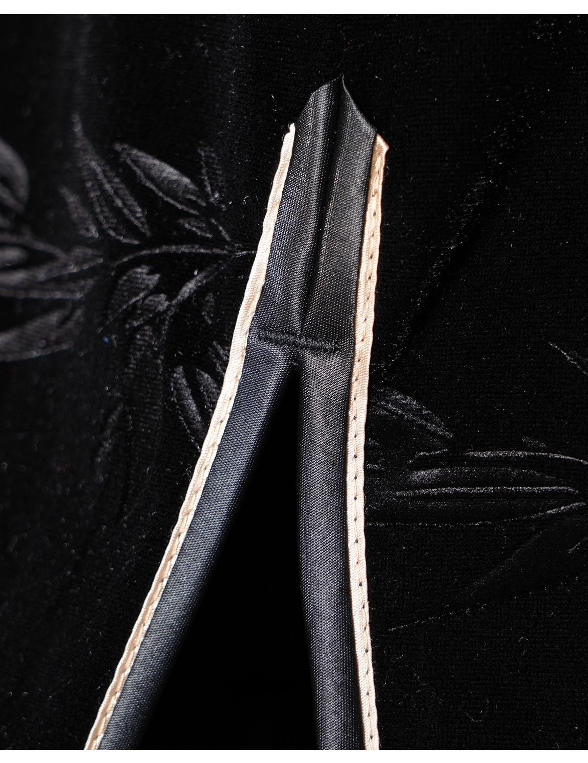 Modern Black Cheongsam with Bamboo Pattern