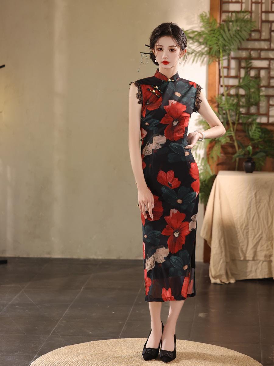 Modern Sleeveless Cheongsam, Summer Qipao