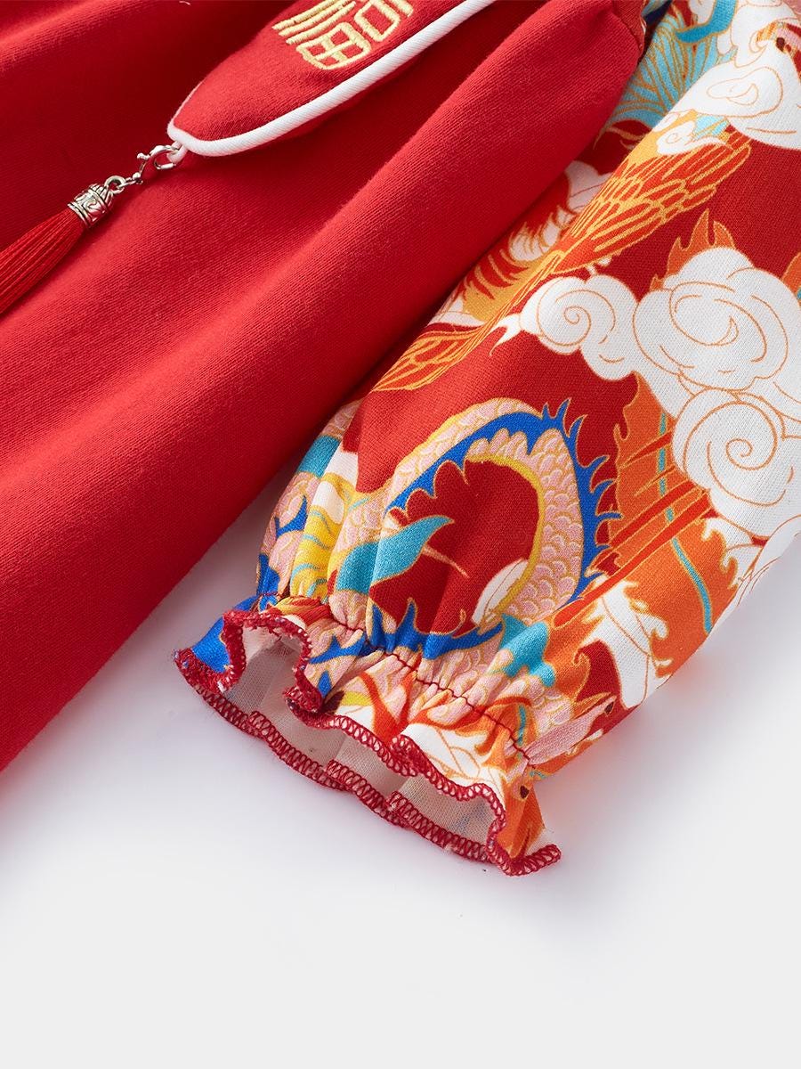 Baby Girl Qipao long-sleeve Dress Chinese New year cheongsam