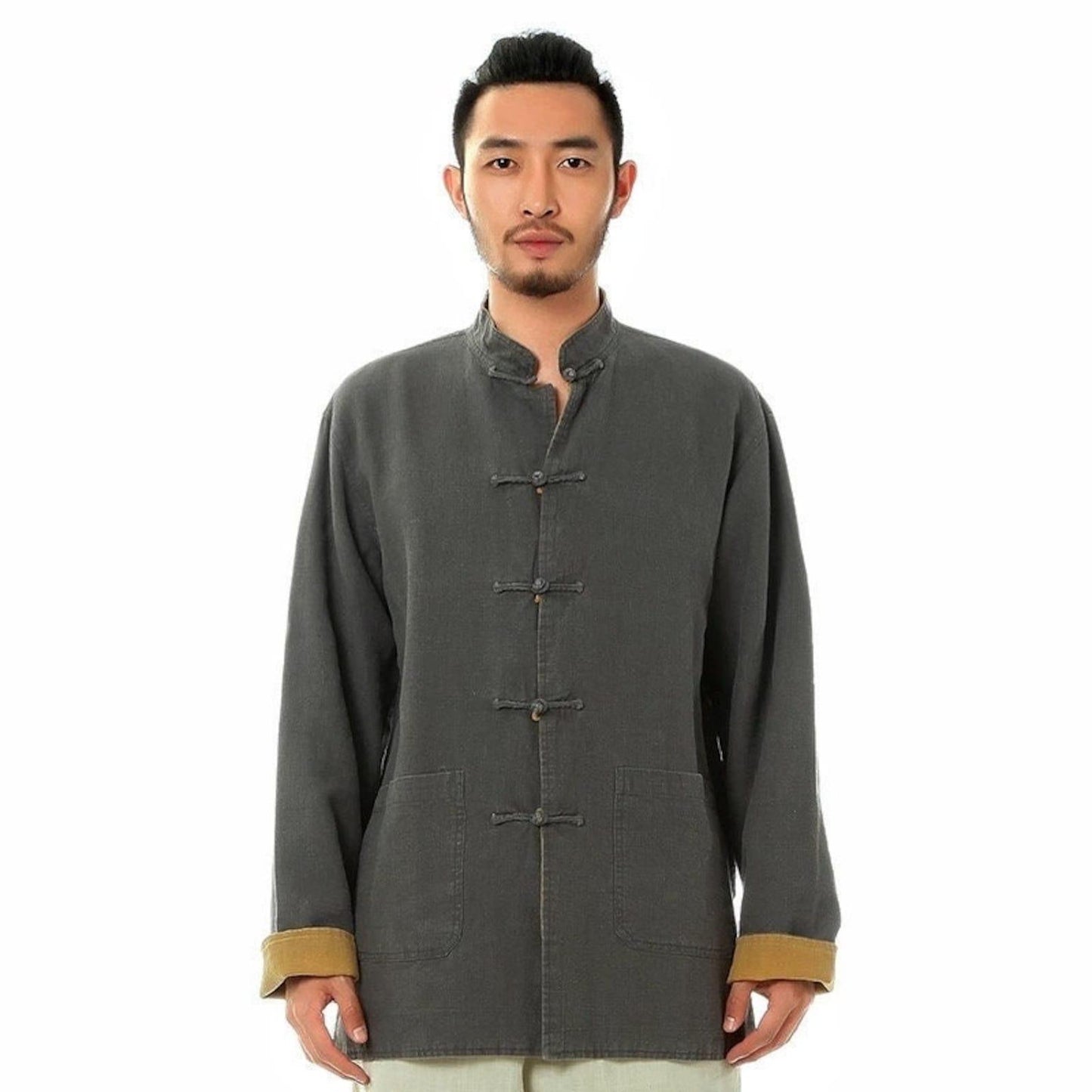 Six Color Linen Cotton Reversible Men's Tang Jacket