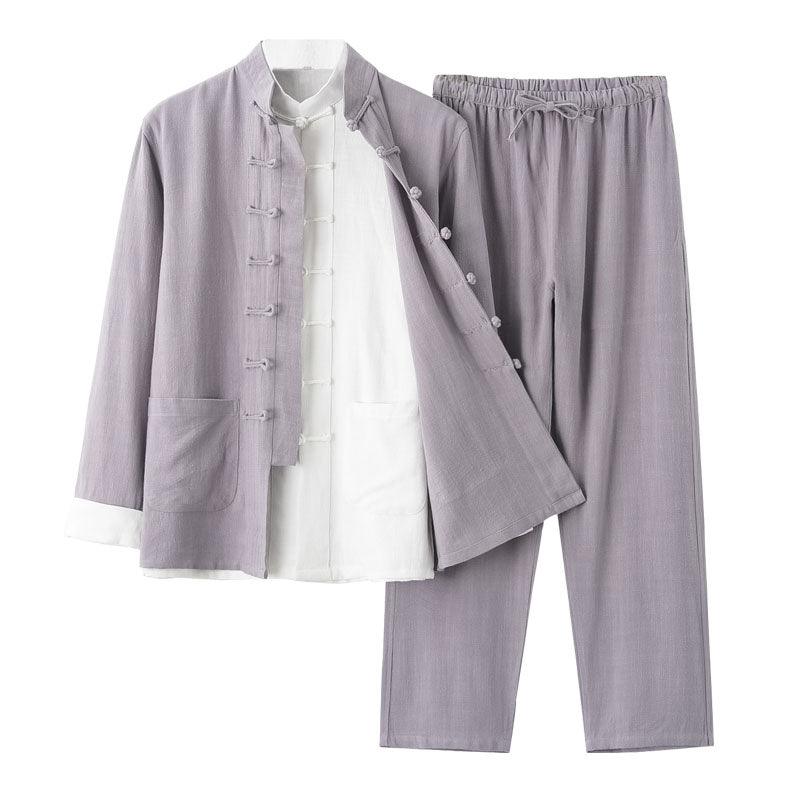 Eight Color Cotton-linen Chinese-style 3-piece set