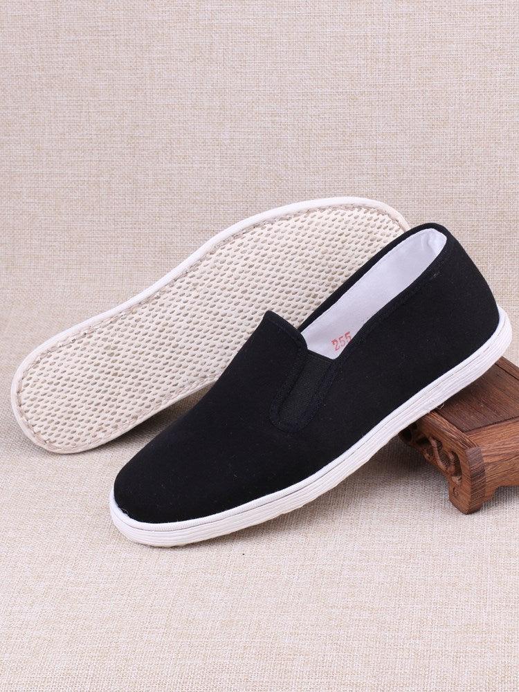 Handmade Beijing fabric shoes with multi-layered cloth soles