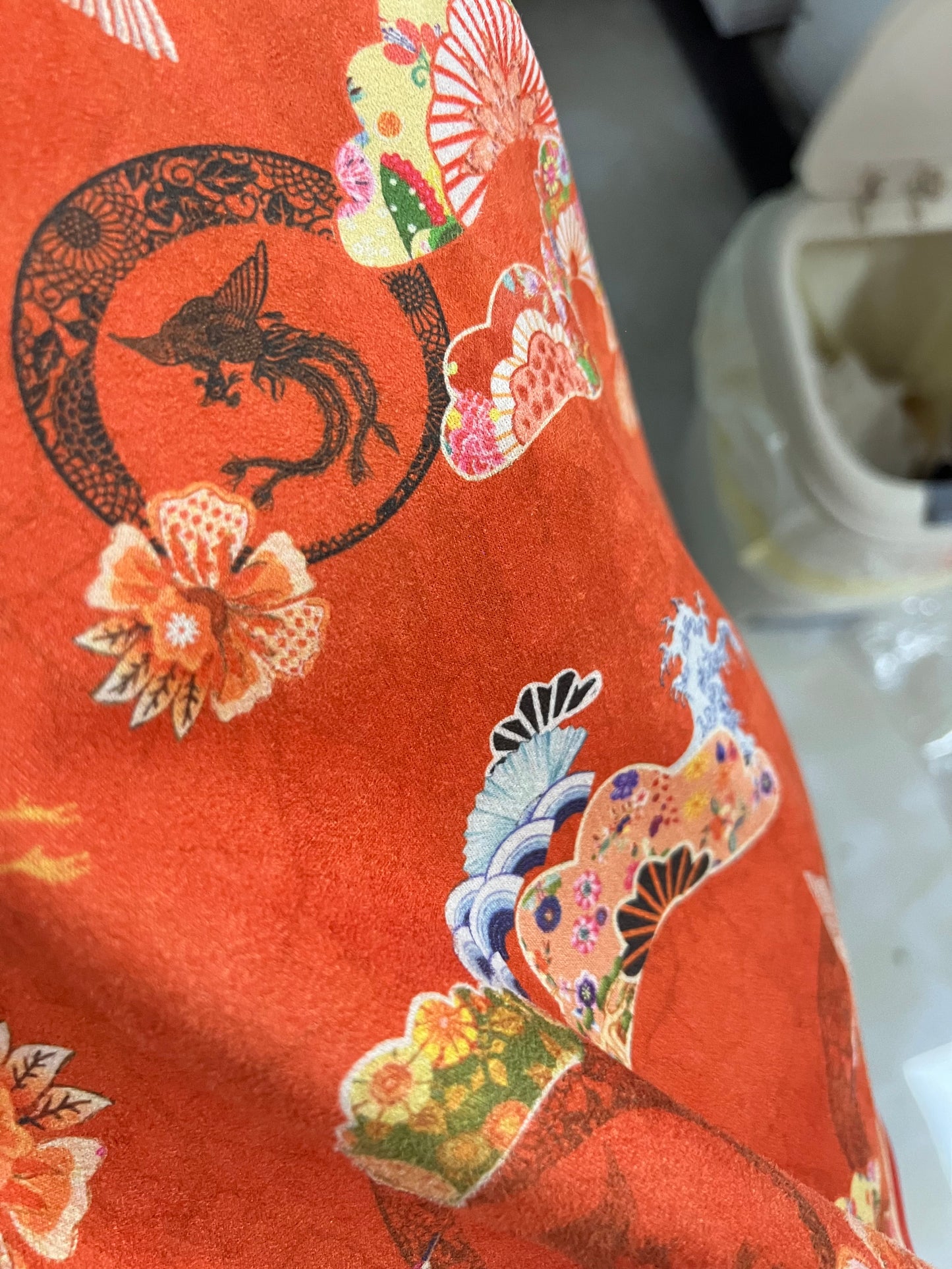 Orange Red Cheongsam For Girl