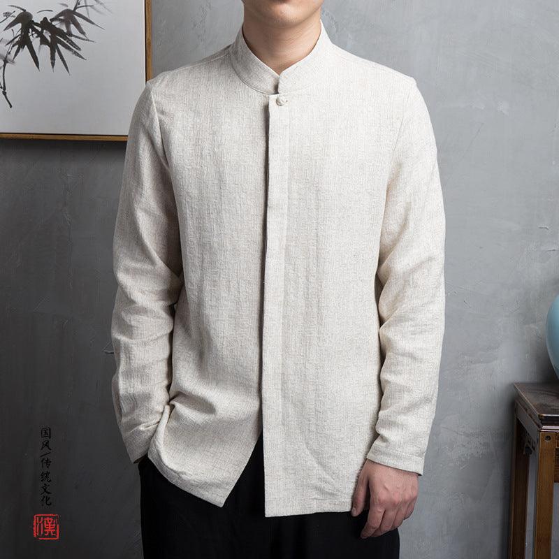 Chinese style shirts Stand Collar