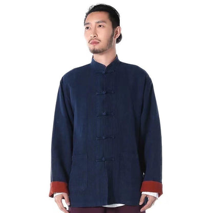 Six Color Linen Cotton Reversible Men's Tang Jacket