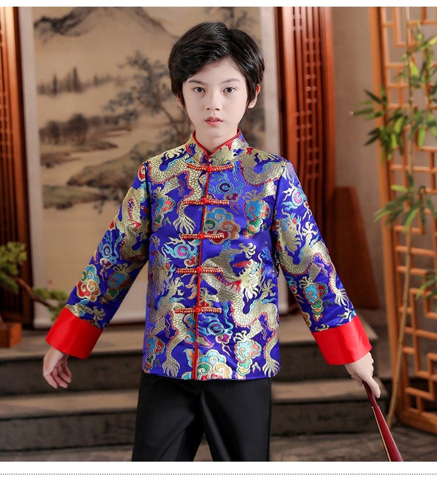 Boy's Chinese New Year Jacket Dragon pattern