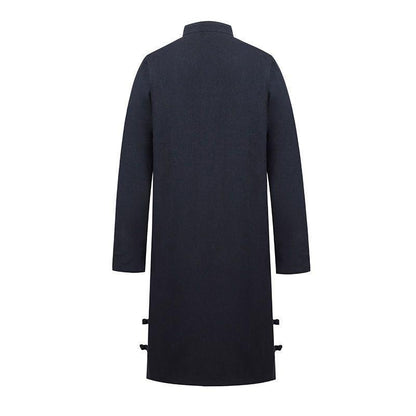 Men's Chinese Style Linen Long Jacket