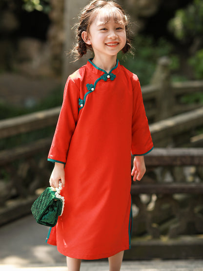 Organe Qipao Dress For Girl