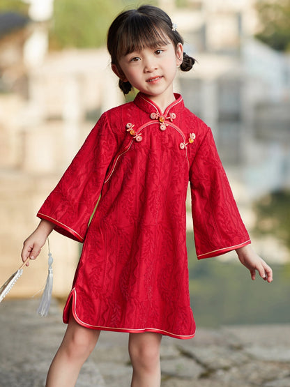 Red Chinese Cheongsam for girl