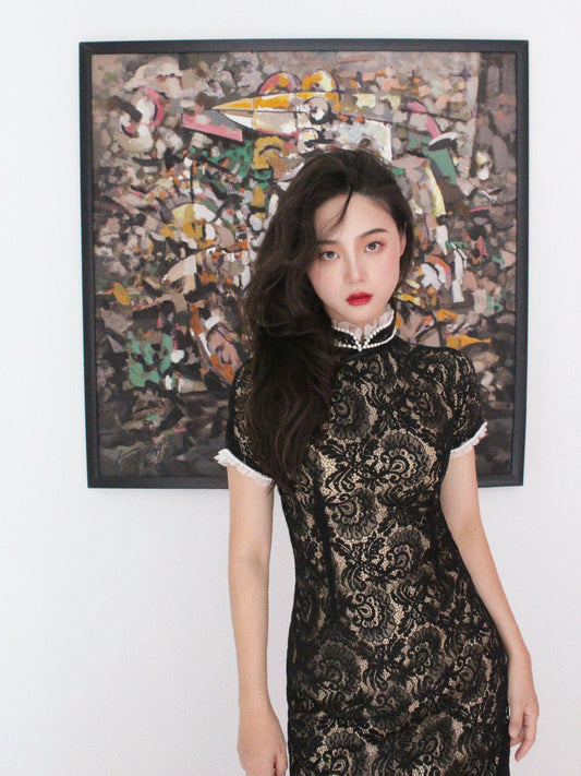 Lace Cheongsam Dress Modern Qipao