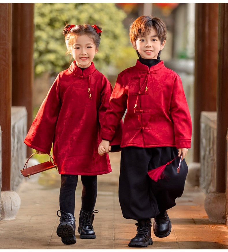 Kid's Cheongsam For Girl and Boy Chinese New Year