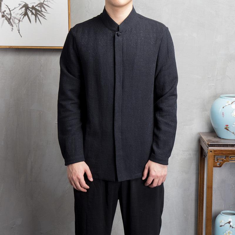 Chinese style shirts Stand Collar