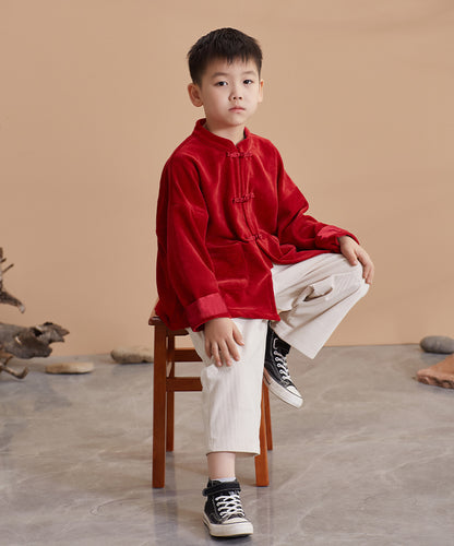 Outfits for Kids Chinese New Year Velvet Qipao and Tang Suit for Christmas