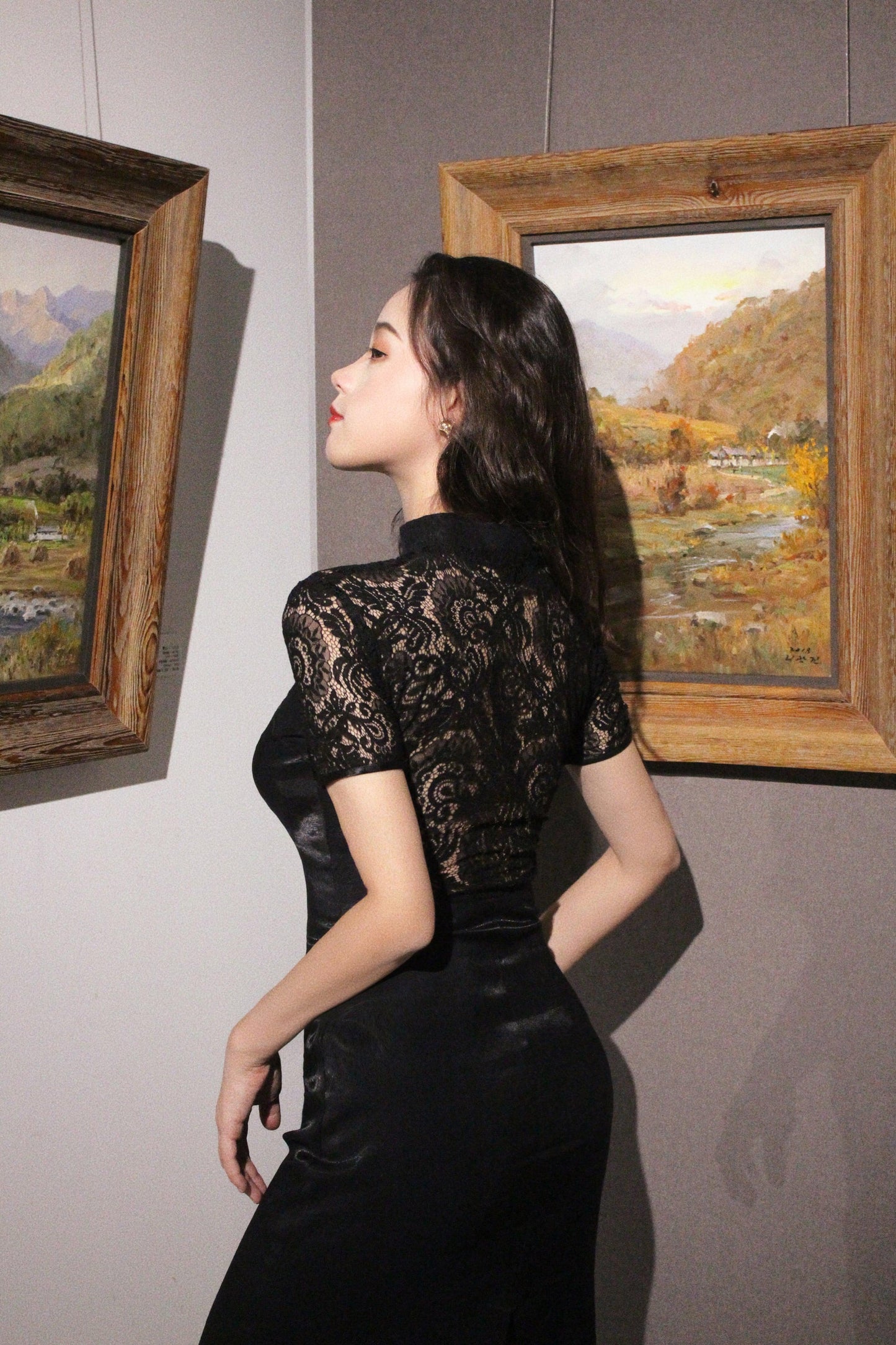 Black Boho Cheongsam