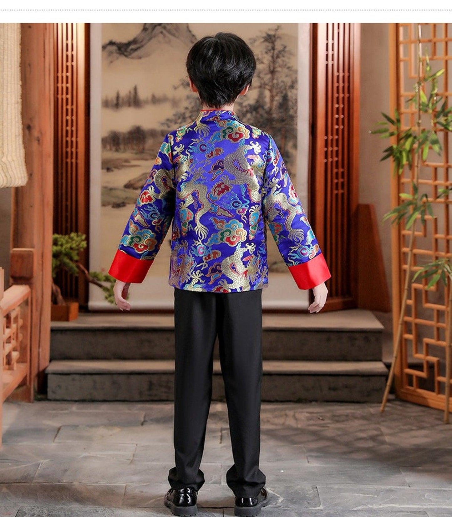 Boy's Chinese New Year Jacket Dragon pattern