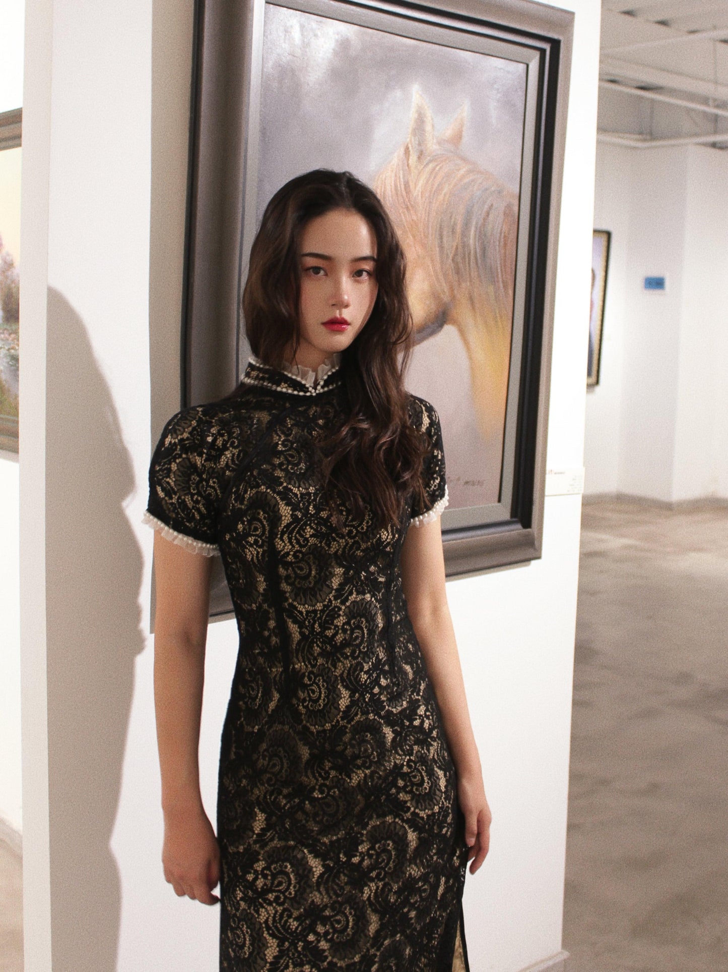 Lace Cheongsam Dress Modern Qipao