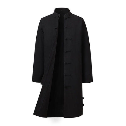 Men's Chinese Style Linen Long Jacket