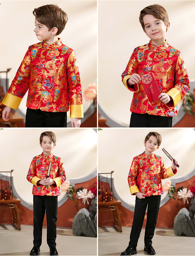 Boy's Tang Jacket Chinese New Year Children's Performance Outfit