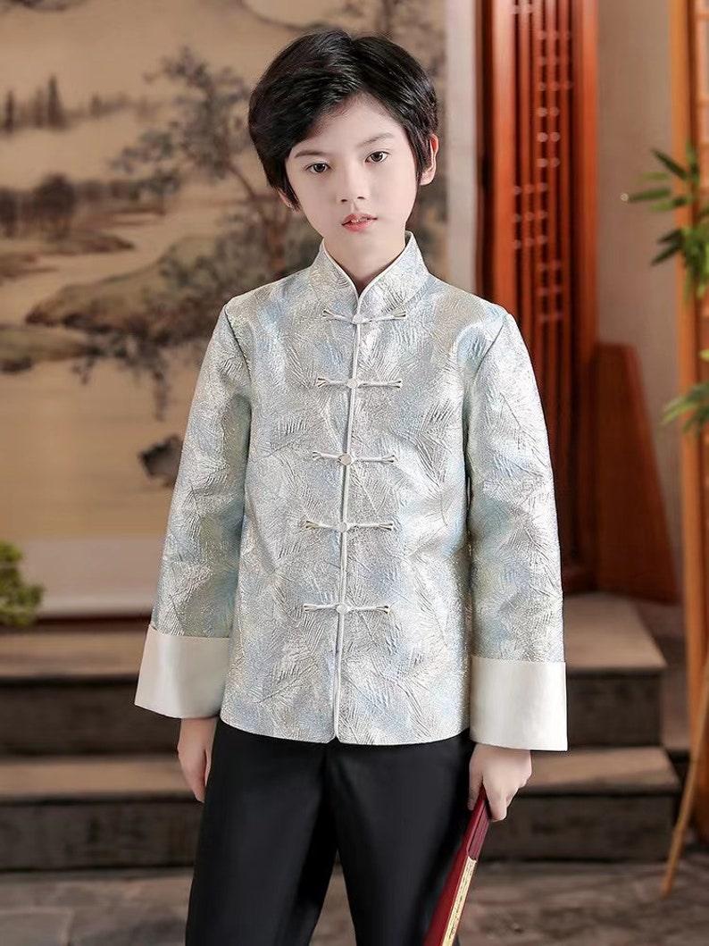 Leaf pattern Chinese Jacket For Boy