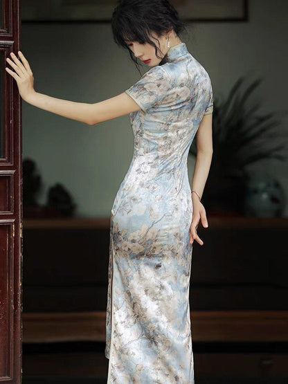 Chinese Qipao Dress Traditional Chinese Cheongsam Mandarin collar