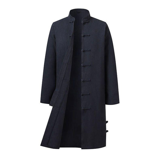 Men's Chinese Style Linen Long Jacket