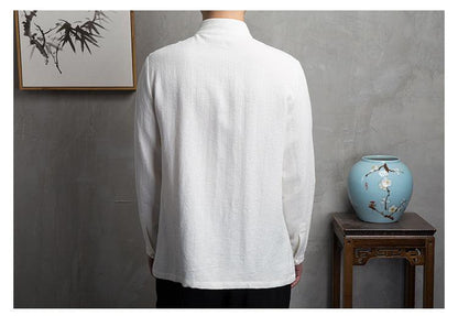 Chinese style shirts Stand Collar