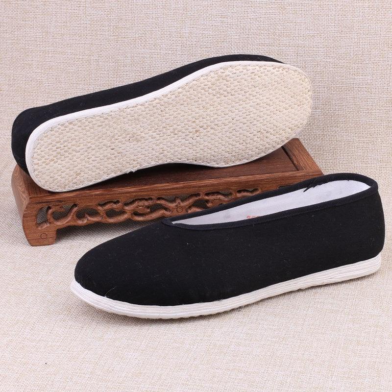 Handmade Beijing fabric shoes with multi-layered cloth soles