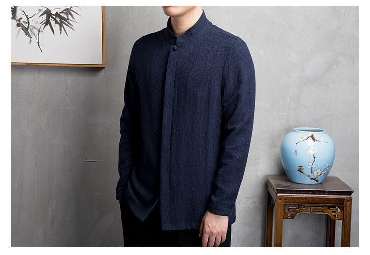 Chinese style shirts Stand Collar