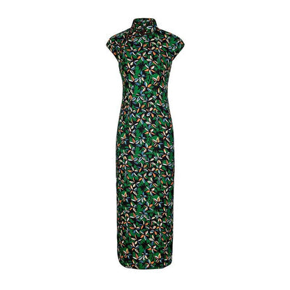 Green Cheongsam Chiffon Chinese Qipao