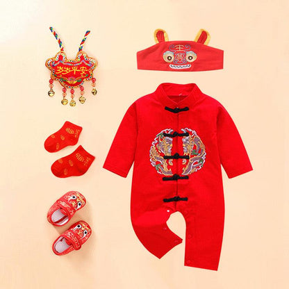 Baby Romper with Hat, Socks, Safe Amulet and Shose Baby Birthday clothes