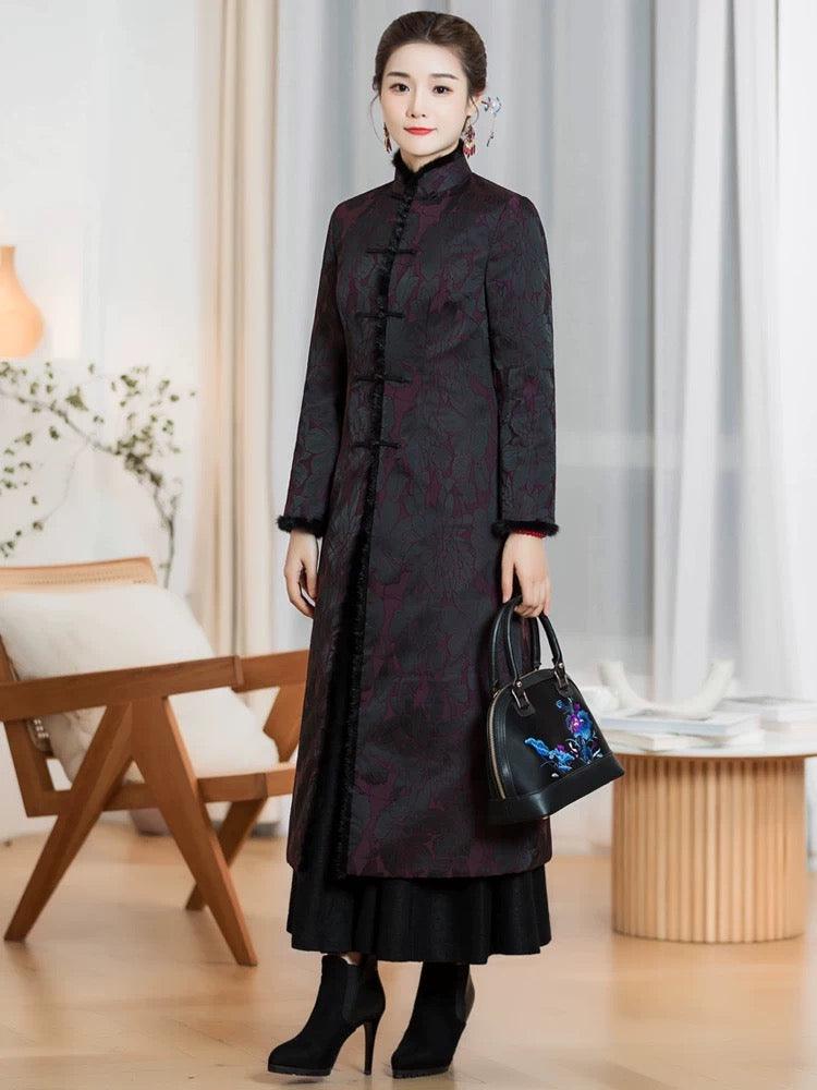 Long Qipao Trench Coat