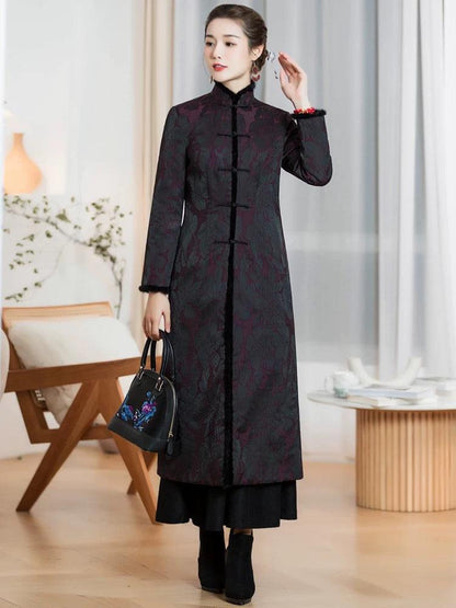 Long Qipao Trench Coat