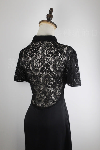 Black Boho Cheongsam