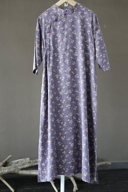 Cotton Dress Chinese Frog Button