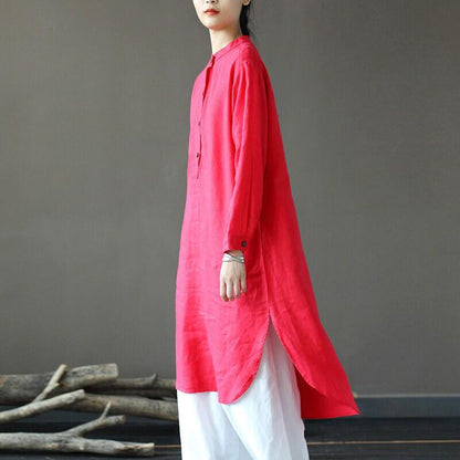 Women's Long Linen Shirt