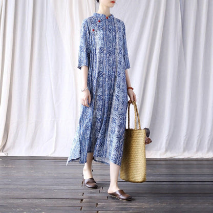 Linen and Cotton Dress Loose