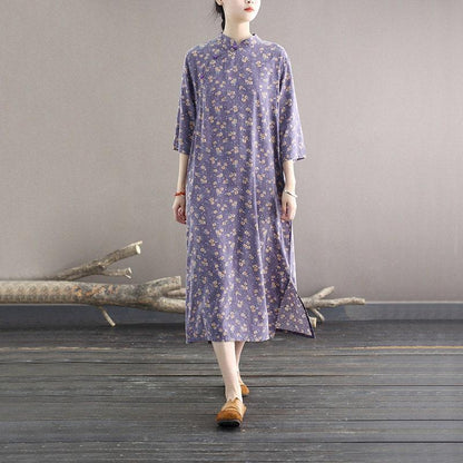 Cotton Dress Chinese Frog Button