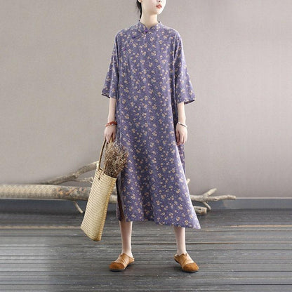 Cotton Dress Chinese Frog Button