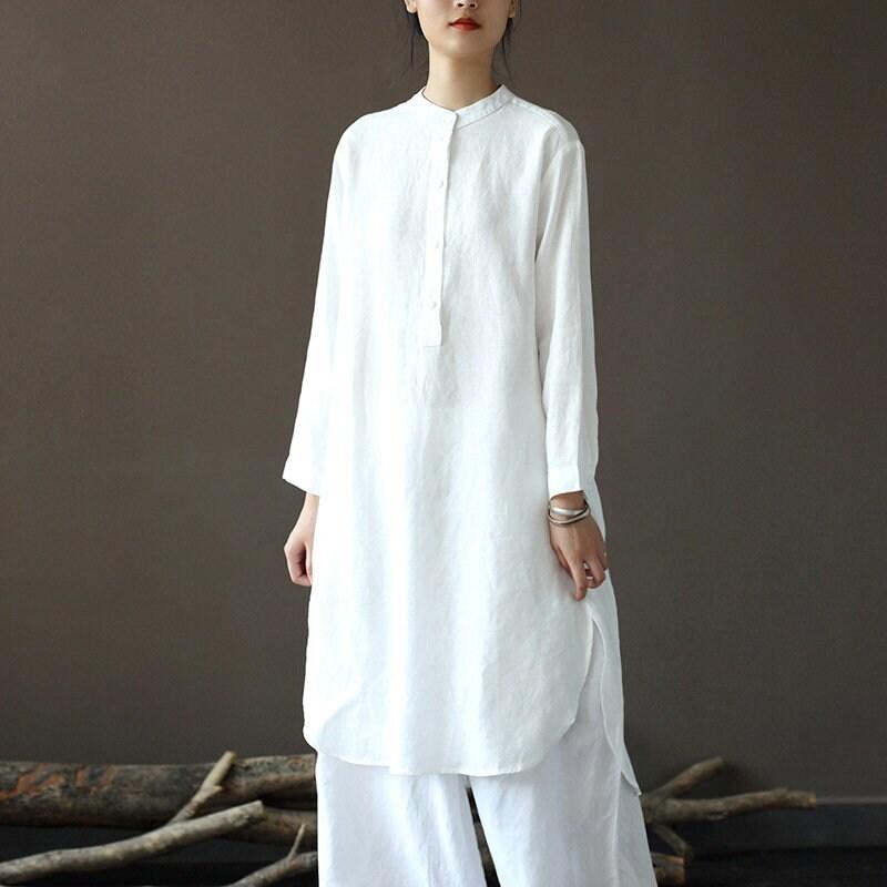 Women's Long Linen Shirt