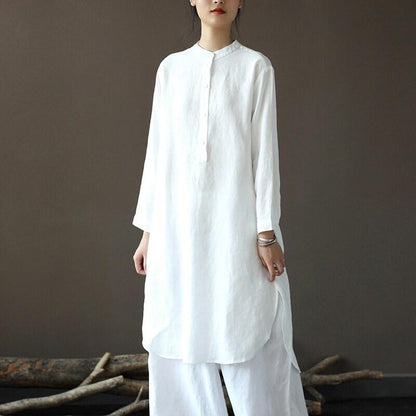 Women's Long Linen Shirt