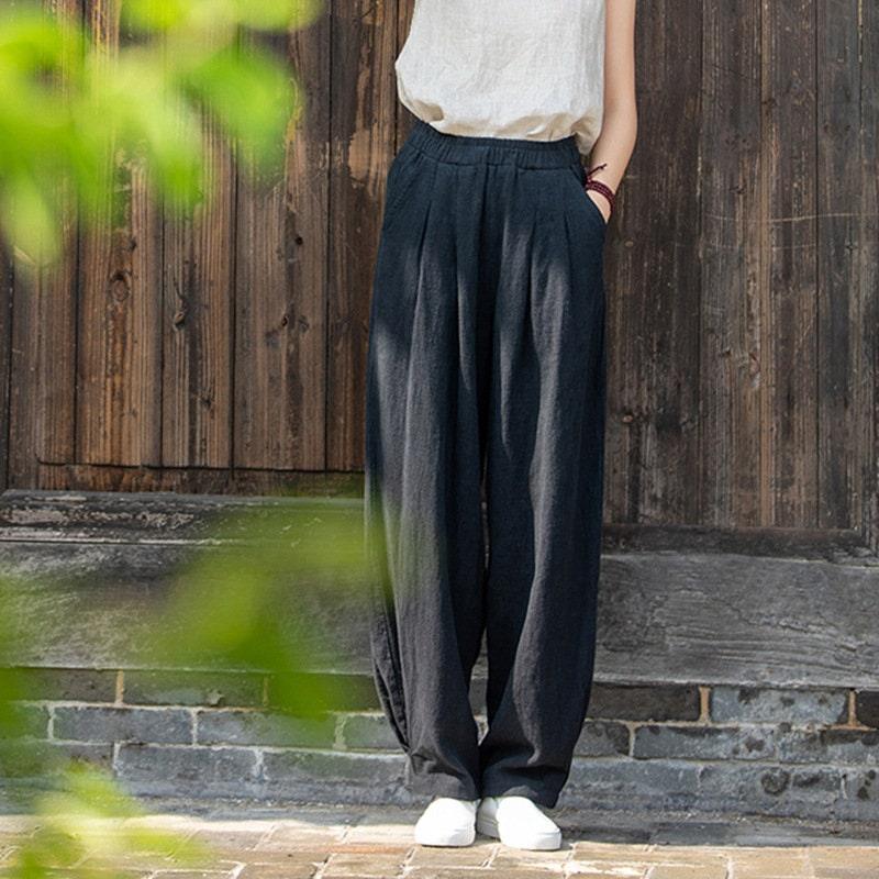 Line Cotton Pants