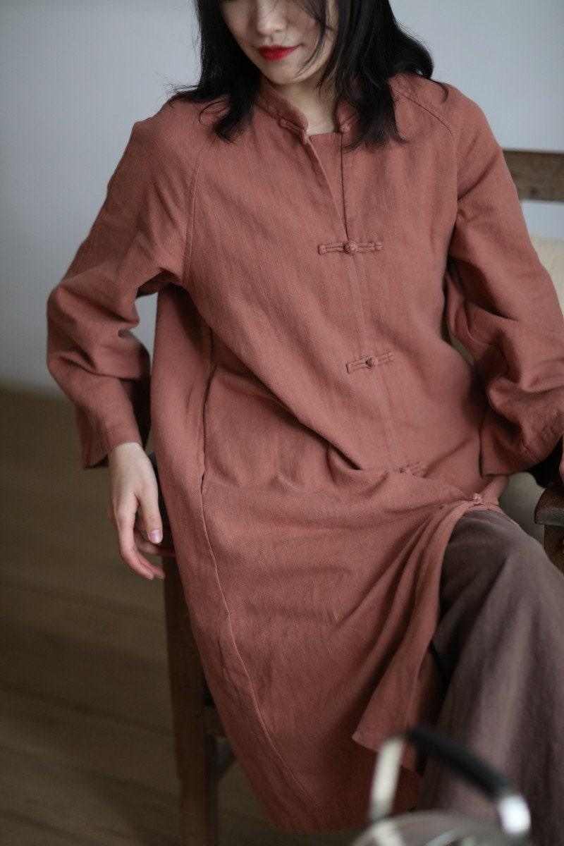 Linen Chinese Cheongsam Frog Button Jacket