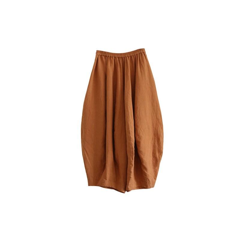 High-quality Linen Pants Orange