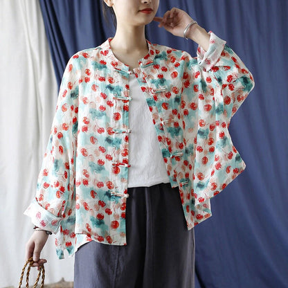 Cherry Pattern Cheongsam top